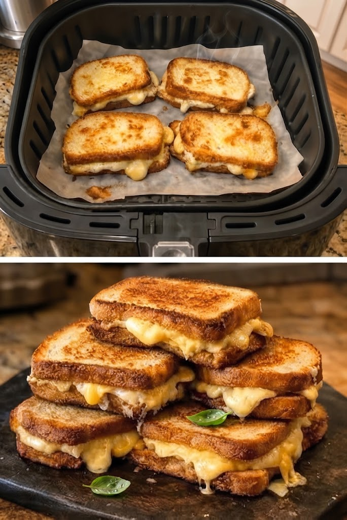 3-Ingredient High-Protein Air Fryer Grilled Cheese