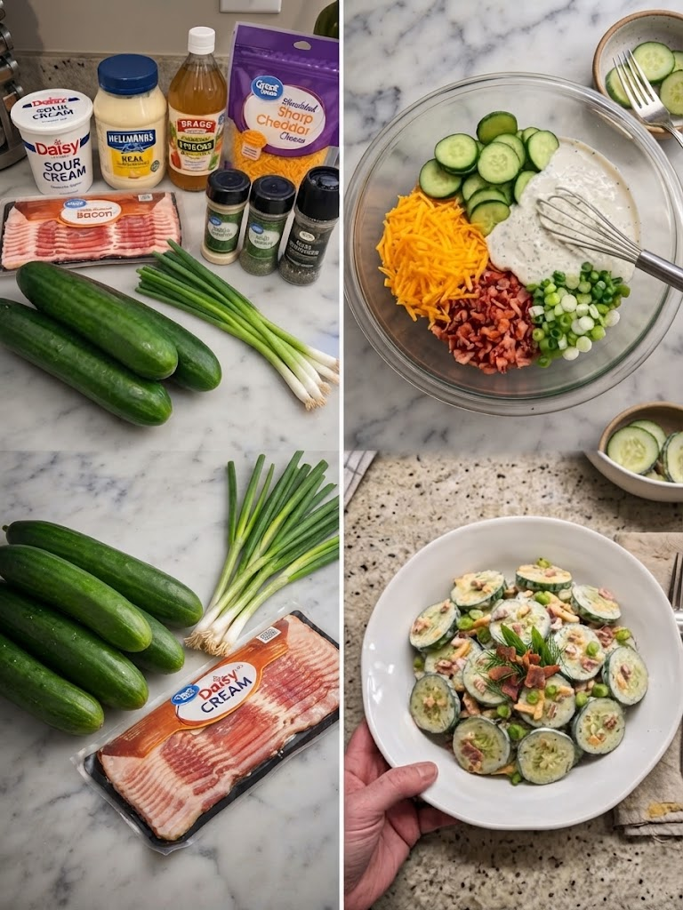 Keto Loaded Cucumber Salad
