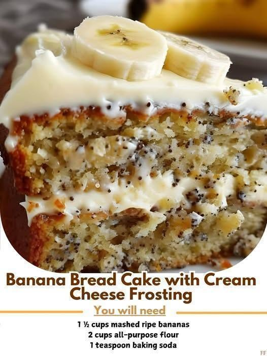 Banana Bread Cake with Cream Cheese Frosting