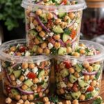 High Protein Mediterranean Chickpea Cucumber Salad
