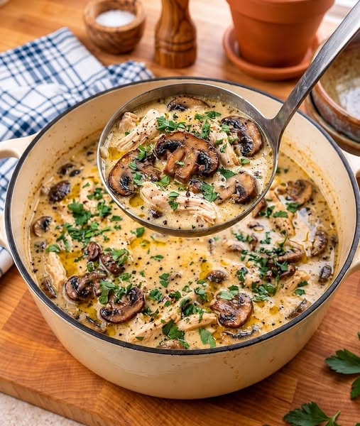 Creamy Low-Carb Chicken Mushroom Soup