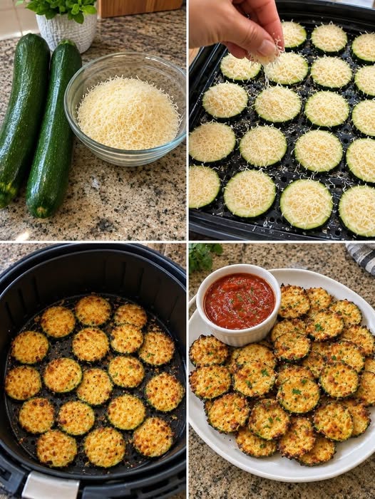 2 Ingredient Parmesan Zucchini Crisps
