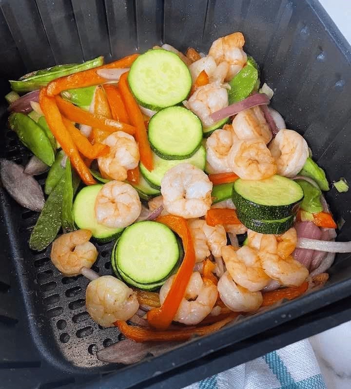 Easy Air Fryer Shrimp Stir Fry
