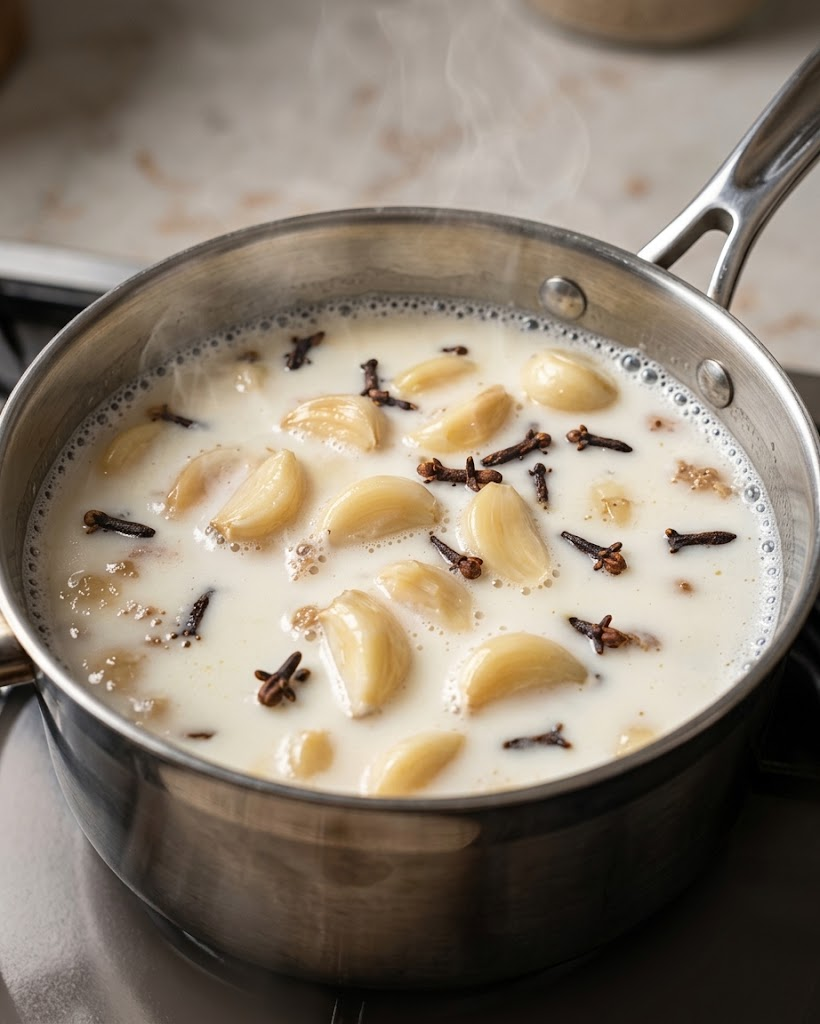 Garlic Boiled in Milk